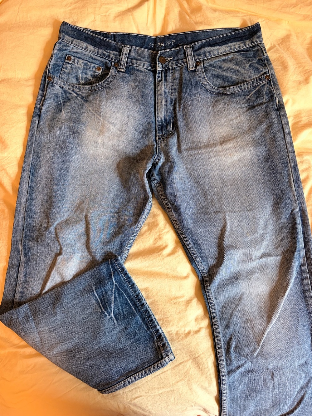 Flypaper Men's Light Blue Washed Relaxed Jeans